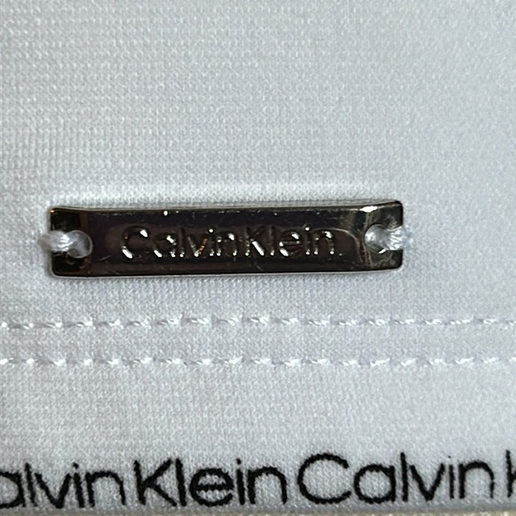 Calvin Klein monogrammed tank top in white with black Calvin Klein letters - Picture 7 of 12